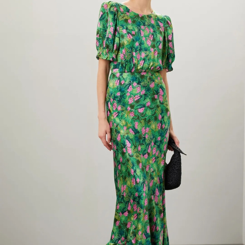 NWT SALONI Vida Maxi Dress in Palmetto Fern (Size US 6)